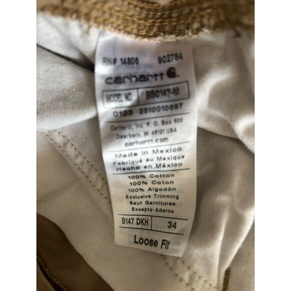 Carhartt Men’s Rugged Fit Cargo Shorts Set Relaxed Fit Size 34 - Picture 11 of 12